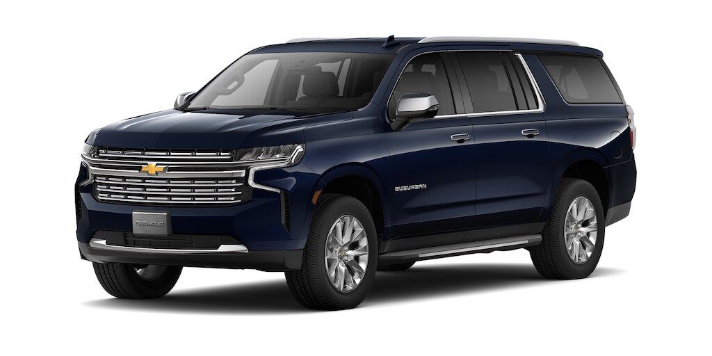 Chevrolet Suburban 2023 con faros LED en color azul lunar