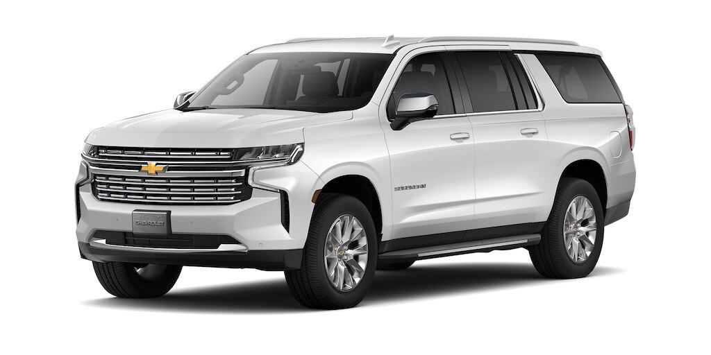 Chevrolet Suburban 2023 con faros LED en color blanco platino
