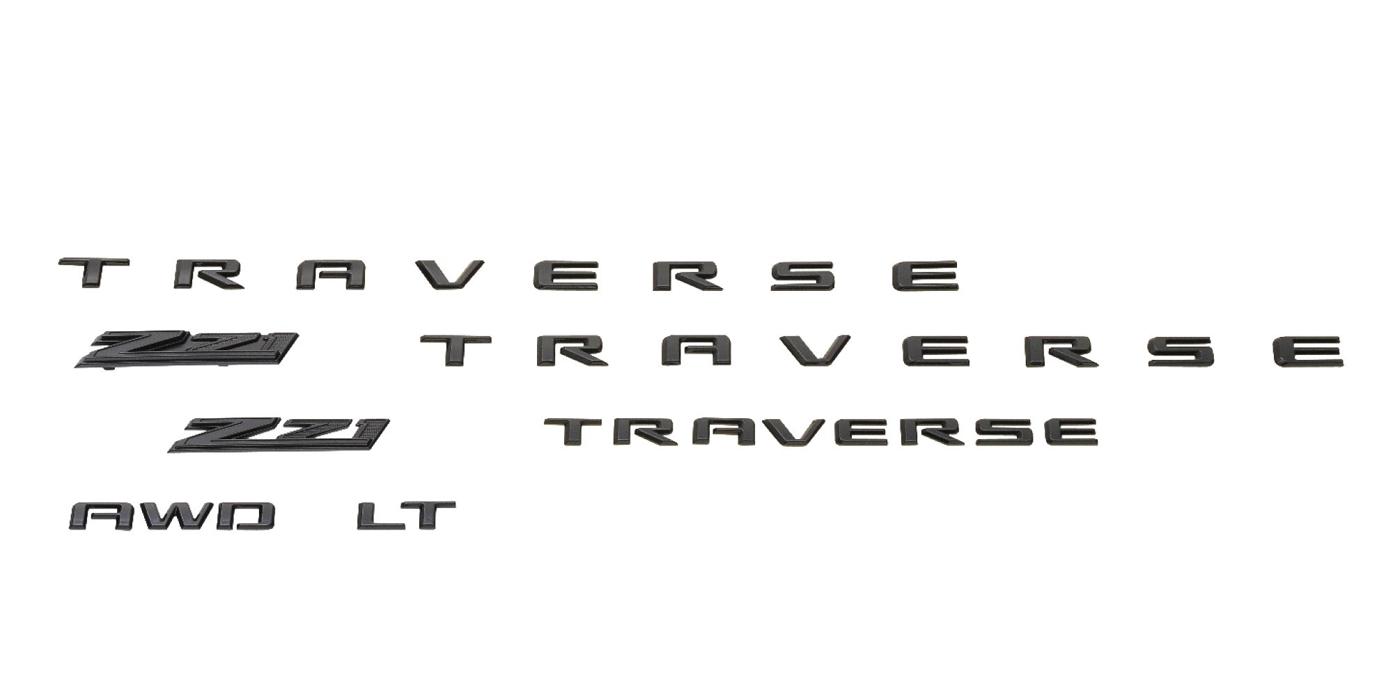 Nueva Traverse 2026, emblema Traverse en negro